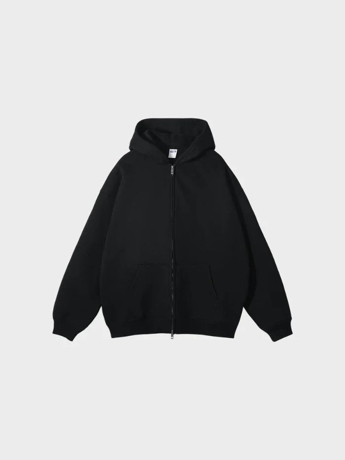 BLACK 350GSM QUALITY - ZIPPER