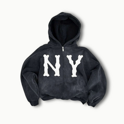 NY Vintage Zip Hoodie