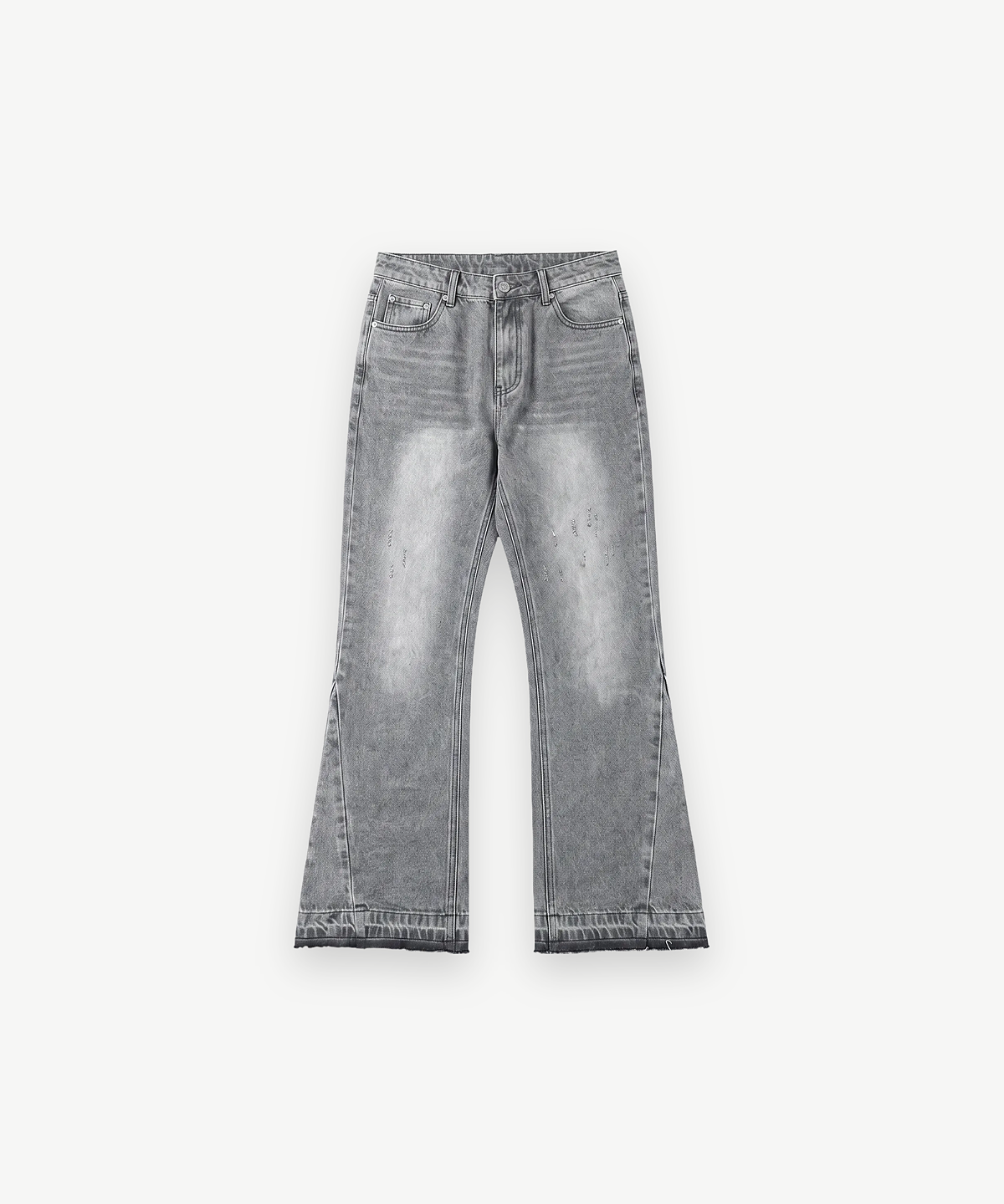 GOLDEN - FLARED JEANS in Washed Grey, Einzelansicht Vorderseite
