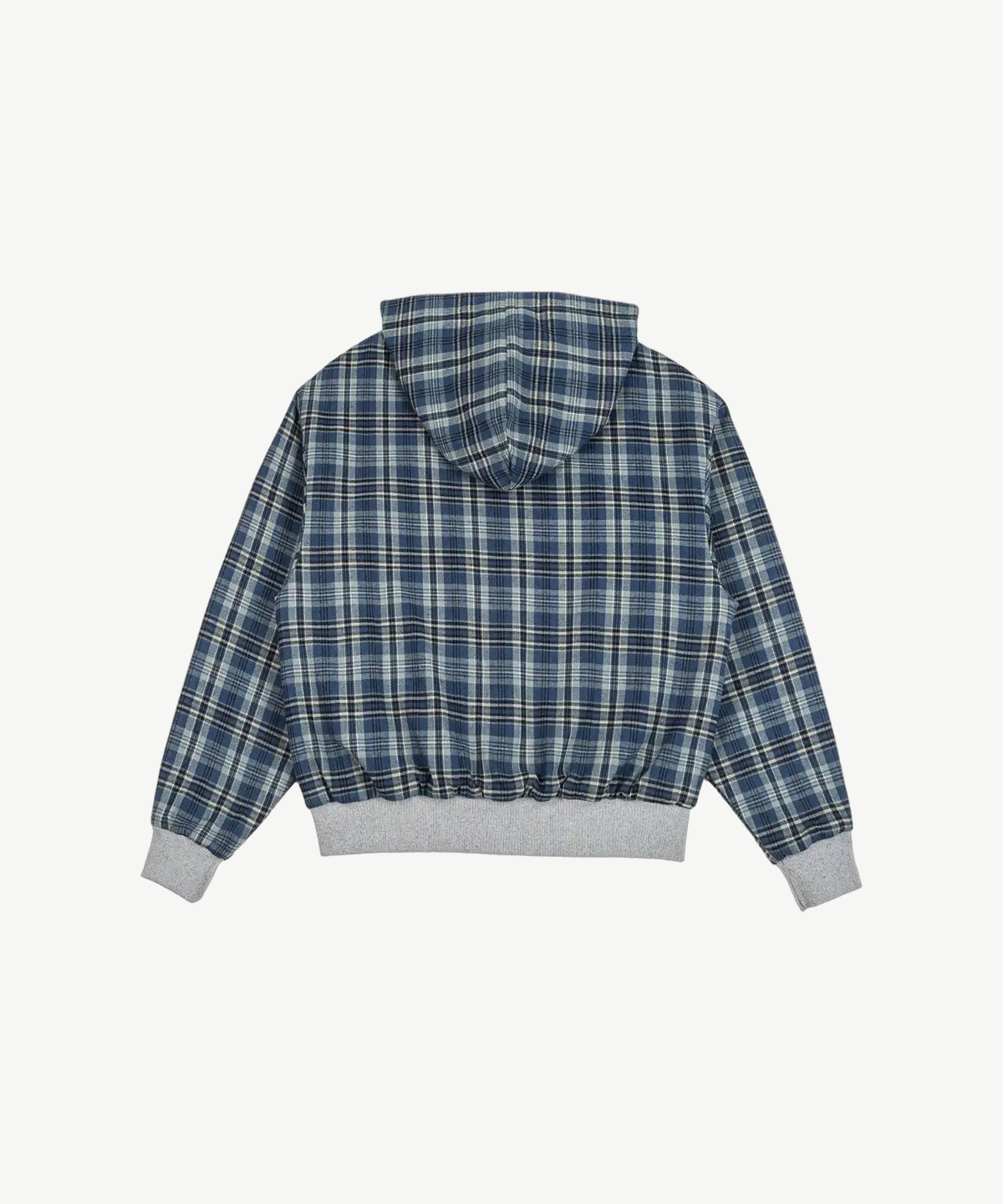 NOVAK - REVERSE ZIP, blau karierte Innenseite von hinten